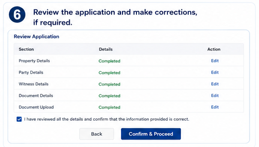 Property Registration Step 6