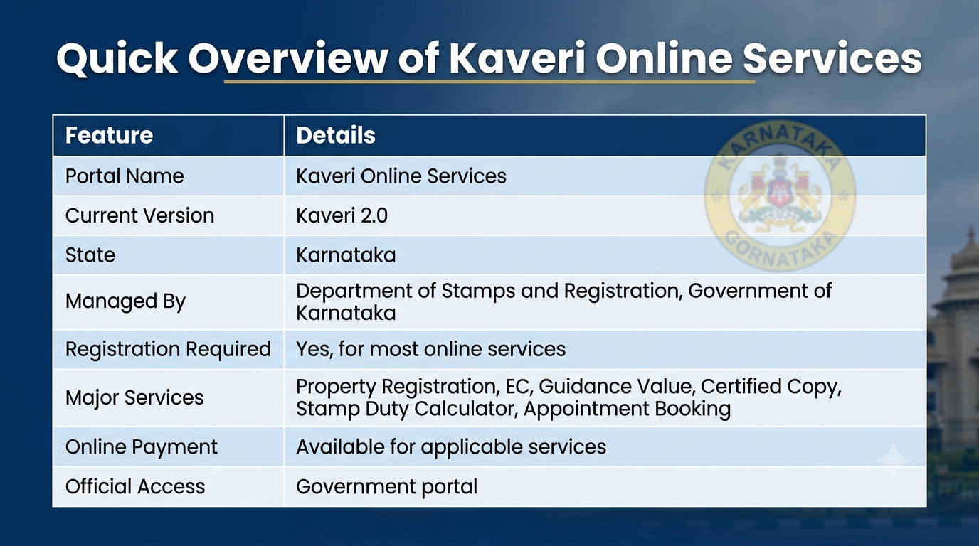 Quick Overview of Kaveri Online Services
